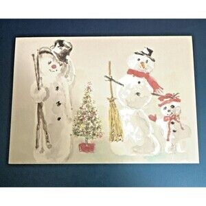 Oddballs Vintage Watercolor Greeted Christmas Card Box Of 10 - 3 Jolly Men